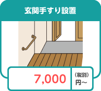 玄関手すり設置